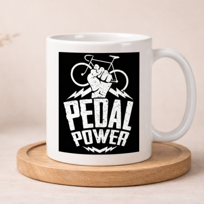 Caneca “Pedal Power” – Presente Original para Amantes de Ciclismo
