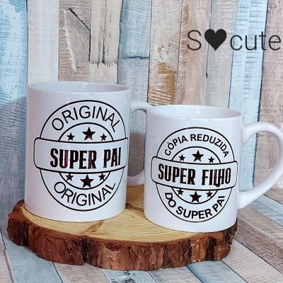 Conjunto canecas PAI e FILHO