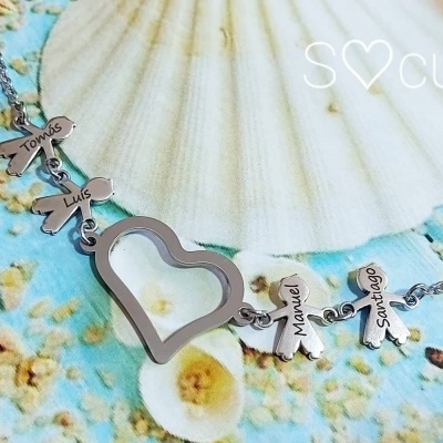 Colar coração - Os netos