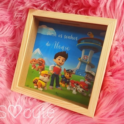 Quadro mealheiro patrulha pata