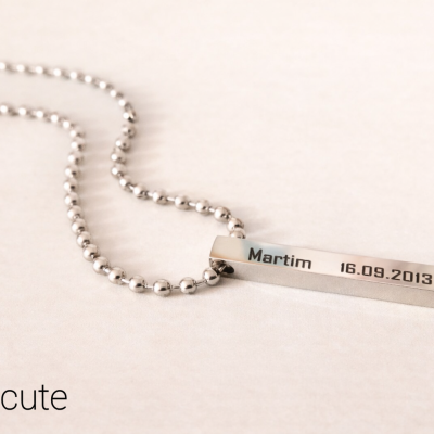 Colar Personalizado Masculino – Nome & Data Eternizados