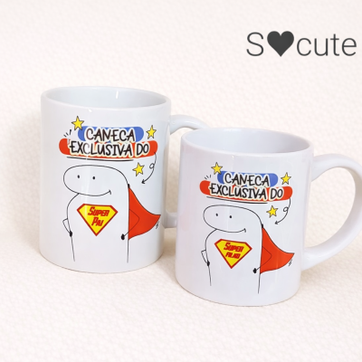 Conjunto de Canecas “Super Pai & Super Filho” – Heróis da Mesma História