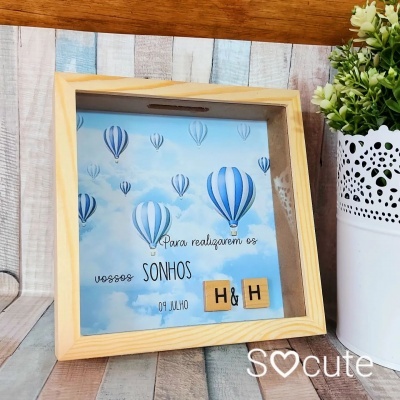 Quadro mealheiro oferta casamento