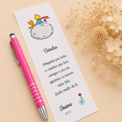 Conjunto Personalizado Caneta + Marcador de Livro Principezinho