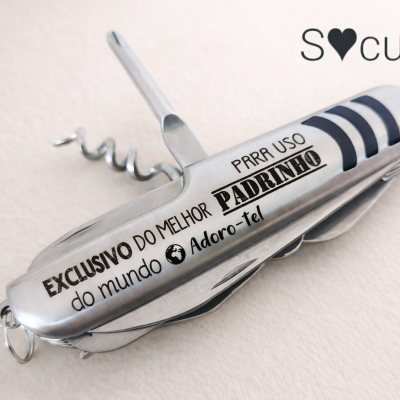 Canivete Personalizado “O Melhor Padrinho do Mundo”