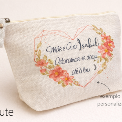 Necessaire Personalizada Mãe e Avó com Nome e Mensagem – Um Presente Cheio de Amor