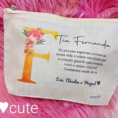 Necessaire/bolsa Letra Florida - Tia