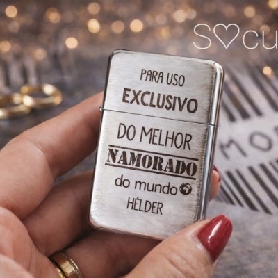 ISQUEIRO "PARA USO EXCLUSIVO DO MELHOR NAMORADO/MARIDO..."
