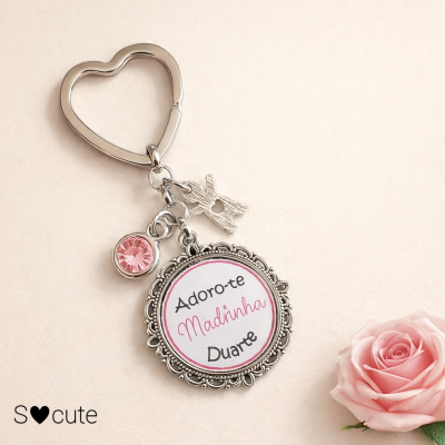 Porta-chaves Madrinha personalizado