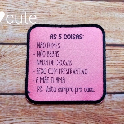 Emblema personalizado - recado da mãe