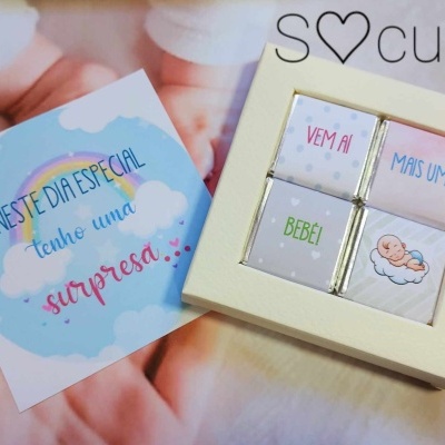 Napolitanas chocolate Anunciar Gravidez