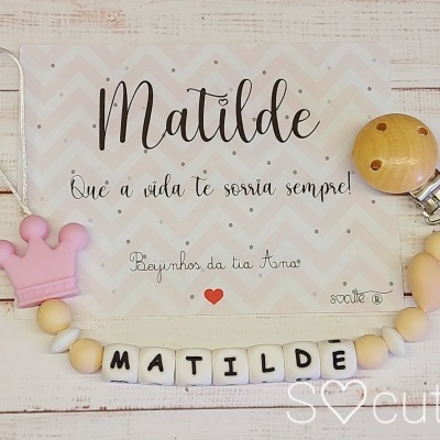 Prende Chupetas com nome em silicone