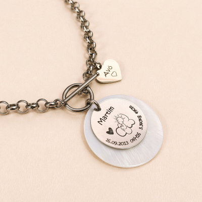 Colar Personalizado com Nome e Dados de Nascimento – Amor que Fica Para Sempre