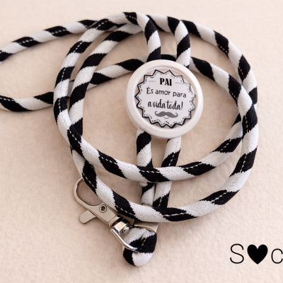 Fita Porta-Chaves OU Porta-Cartões Personalizada – Dia do Pai