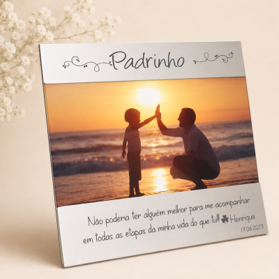 Moldura Personalizada para Padrinho com Fotografia – Presente Especial