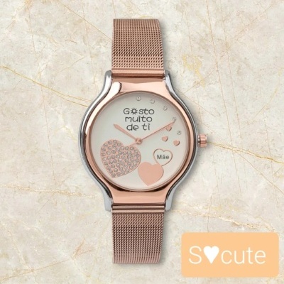 Relógio "Gosto muito de ti mãe"