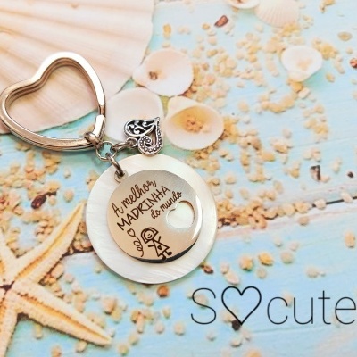 Porta-chaves "A melhor Madrinha do mundo"