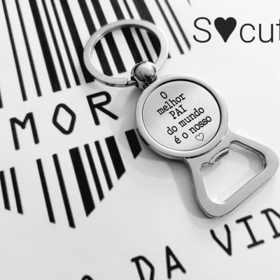 Porta-chaves/abre caricas "O melhor Pai do mundo é o ..."