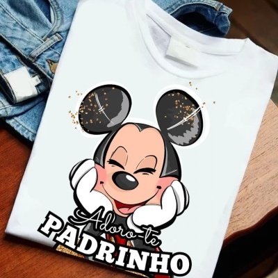 T-shirt Padrinho ou Afilhado - Mickey