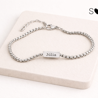 Pulseira Identity Code Pai – Nome Gravado
