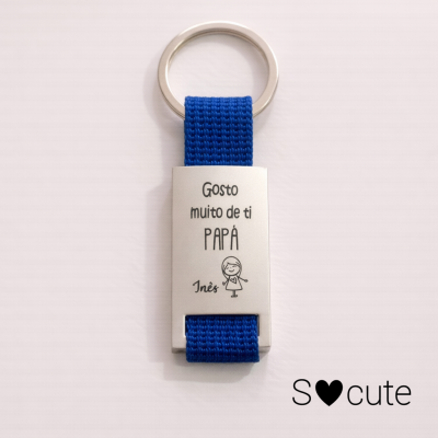 Porta-Chaves Personalizado “Gosto Muito de Ti Papá”