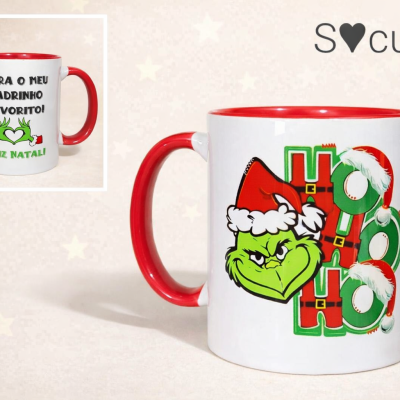 Caneca Grinch Personalizada – Presente de Natal Divertido com Nome