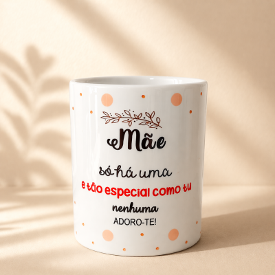 Copo Decorativo Personalizado para Mãe – Vaso, Porta-Canetas ou Presente com Significado