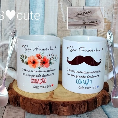 Conjunto canecas SER PADRINHOS