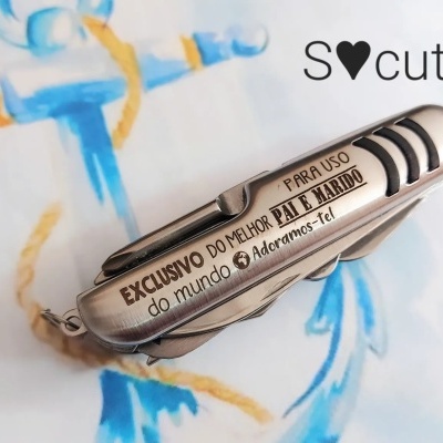 Canivete uso exclusivo do melhor pai e marido do mundo