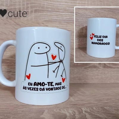 Caneca Flork - Eu amo-te mas às vezes dá vontade de...