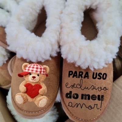 Pantufas Para uso exclusivo do meu amor