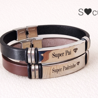Pulseiras “Super Pai”, “Super Padrinho” & “Super Avô”