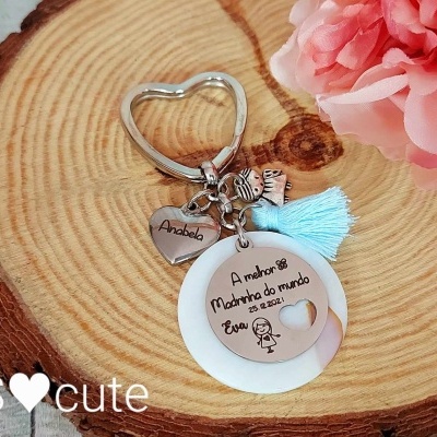 Porta-chaves Melhor Madrinha do mundo