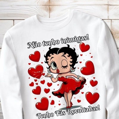 Sweat Betty Boop - Não tenho inimigas, tenho fãs revoltadas