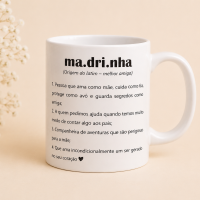 Caneca Personalizada para Madrinha e Padrinho – Presente Especial e Original