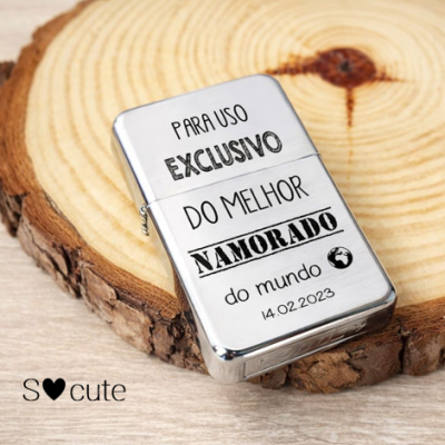 ISQUEIRO "PARA USO EXCLUSIVO DO MELHOR NAMORADO/MARIDO..."