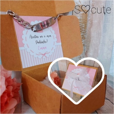 Pulseira corrente - convite ao Padrinho