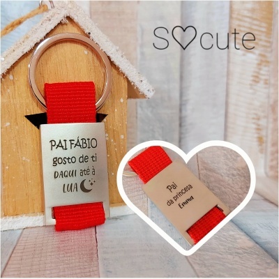 Porta-chaves PAI gosto de ti daqui até à lua