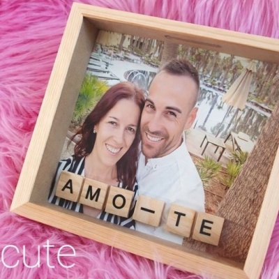 Quadro mealheiro "amo-te"