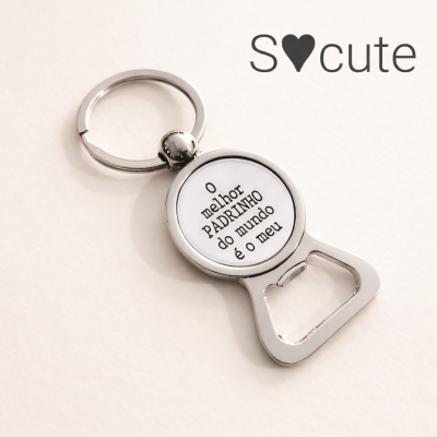 Porta-Chaves Abre-Caricas Personalizado – Padrinho