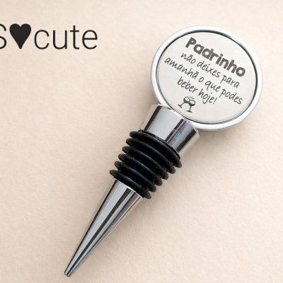 Tampa de Garrafa Personalizada – Padrinho