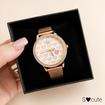 Relógio Elegante Feminino – Rose Gold, Dourado ou Prateado | Presente Especial