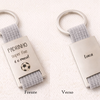 Porta-chaves para Padrinho com Nome do Afilhado | Presente Especial