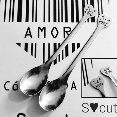 Conjunto colheres café bodas