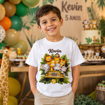 T-shirt ou Sweat Personalizada para Festa de Aniversário Infantil