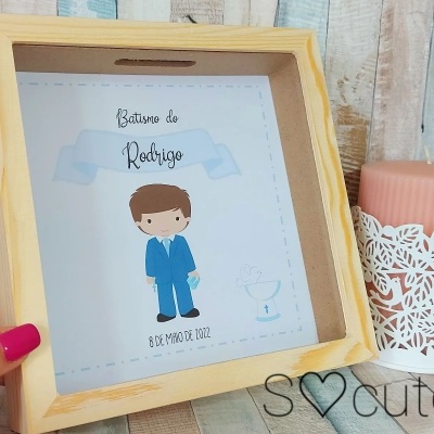 Quadro mealheiro Batismo/Comunhão/Crisma