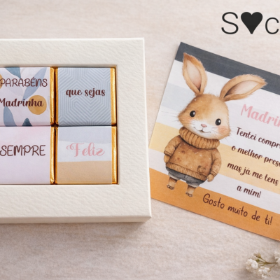 Presente Personalizado para Madrinha – Caixa de Chocolates com Mensagem Especial