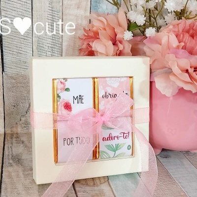 Napolitanas chocolate "Mãe, obrigada por tudo. Adoro-te!"