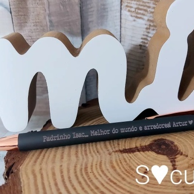 Caneta "Padrinho, melhor do mundo e arredores..."