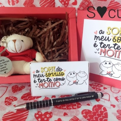 Box Love BL1 "A sorte do meu sorriso é ter-te como motivo"